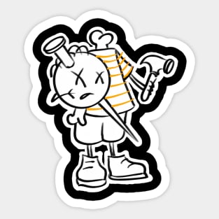 Mr. Sinmo orange Sticker